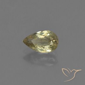 Diásporo com mudança de cor Amarelo acastanhado Natural 0.92ct, Formato de pêra, VS