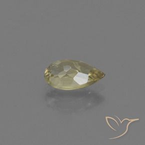 Diásporo com mudança de cor Amarelo acastanhado Natural 0.92ct, Formato de pêra, VS