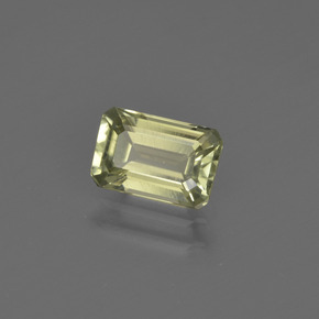 Diasporo de mudança de cor amarelo natural 0,97ct, corte esmeralda, VVS-VS
