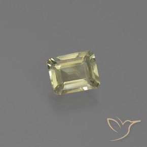 Diásporo com mudança de cor Amarelo claro Natural 0.65ct, Corte Octógono / Esmeralda, VS