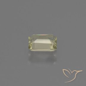 Diásporo com mudança de cor Amarelo claro Natural 0.65ct, Corte Octógono / Esmeralda, VS
