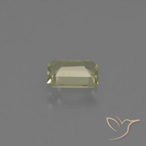 Diásporo com mudança de cor Amarelo verde Natural 0.79ct, Corte Esmeralda, VVS-VS
