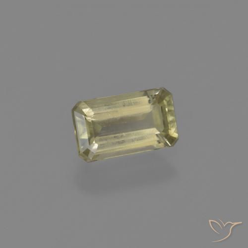 Diásporo com mudança de cor Luz amarela Natural 0.80ct, Corte Octógono / Esmeralda, VS