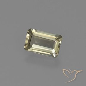 Diasporo de mudança de cor amarelo natural 0,83ct, corte esmeralda, VVS-VS
