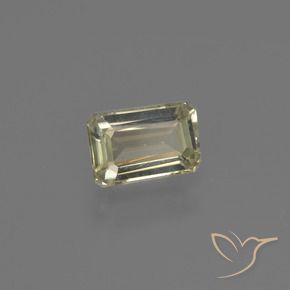 Diásporo com mudança de cor amarelo médio Natural 0.82ct, Corte Octógono / Esmeralda, VVS-VS