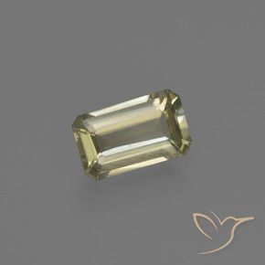 Diásporo com mudança de cor Luz amarela Natural 0.81ct, Corte Octógono / Esmeralda, VS