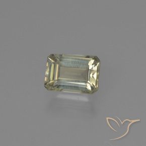 Diásporo com mudança de cor Amarelo claro Natural 0.82ct, Corte Octógono / Esmeralda, VS