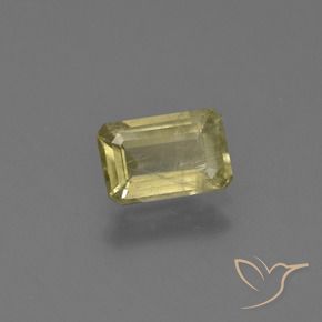 Diásporo com mudança de cor Amarelo claro Natural 0.97ct, Corte Octógono / Esmeralda, VS-SI