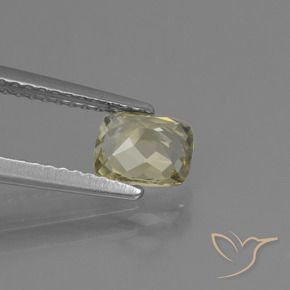 Diásporo com mudança de cor amarelo suave Natural 0.88ct, Almofada, VS