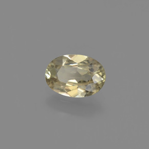 Diasporo de mudança de cor amarelo natural 0,73ct, corte oval, VVS-VS