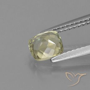 Diásporo com mudança de cor Amarelo muito claro Natural 0.89ct, Almofada cortada, VVS-VS