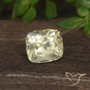 Diásporo com mudança de cor Amarelo claro Natural 0.66ct, Almofada, VVS-VS