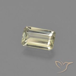 Diásporo com mudança de cor Luz amarela Natural 0.76ct, Corte Octógono / Esmeralda, VS