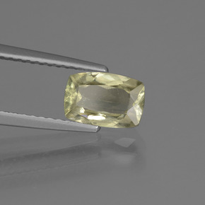 Diasporo de mudança de cor amarelo natural 1,09ct, almofada cortada, VS-SI