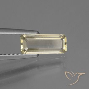 Diásporo com mudança de cor Amarelo claro Natural 0.84ct, Corte Octógono / Esmeralda, VVS-VS