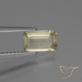 Diásporo com mudança de cor Amarelo Muito Pálido Natural 0.80ct, Corte Octógono / Esmeralda, VS
