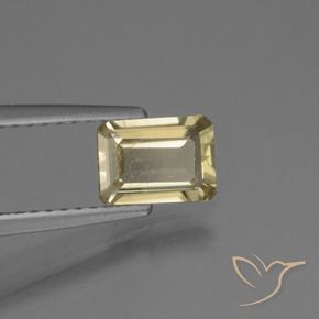 Diásporo com mudança de cor amarelo médio Natural 0.78ct, Corte Octógono / Esmeralda, VS