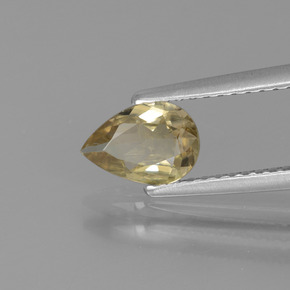 Diasporo de mudança de cor multicolorido natural 0,71ct, formato de pêra, VS