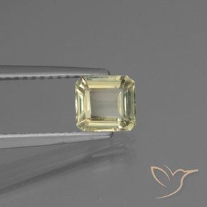 Diásporo com mudança de cor Amarelo muito claro Natural 0.92ct, Corte Octógono / Esmeralda, VS