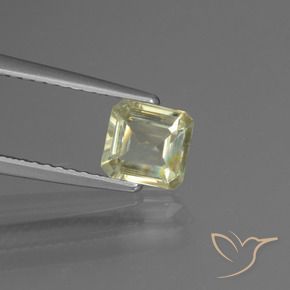 Diásporo com mudança de cor Amarelo muito claro Natural 0.87ct, Corte Octógono / Esmeralda, VS