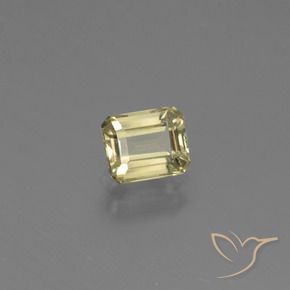 Diásporo com mudança de cor Amarelo claro Natural 0.87ct, Corte Octógono / Esmeralda, VS
