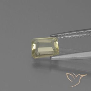 Diásporo com mudança de cor Luz amarela Natural 0.73ct, Corte Octógono / Esmeralda, VS