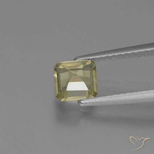 Diásporo com mudança de cor Amarelo claro Natural 0.92ct, Corte Octógono / Esmeralda, VS