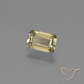 Diasporo de mudança de cor amarelo natural 1,03ct, corte esmeralda, VVS-VS