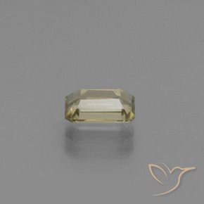 Diasporo de mudança de cor amarelo natural 1,03ct, corte esmeralda, VVS-VS