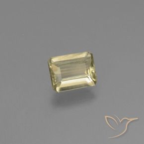 Diásporo com mudança de cor Amarelo muito claro Natural 0.88ct, Corte Octógono / Esmeralda, VVS-VS