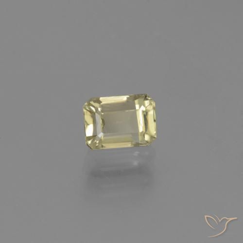 Diásporo com mudança de cor Amarelo claro Natural 0.96ct, Corte Octógono / Esmeralda, VVS-VS