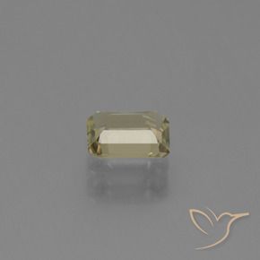 Diásporo com mudança de cor Amarelo claro Natural 0.95ct, Corte Octógono / Esmeralda, VVS-VS