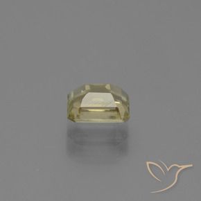 Diasporo de mudança de cor amarelo natural 1,19ct, corte esmeralda, VS