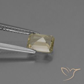 Diásporo com mudança de cor Amarelo Dourado Claro Natural 0.93ct, Corte Octógono / Esmeralda, VS