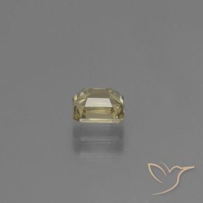 Diásporo com mudança de cor Amarelo Dourado Muito Claro Natural 0.80ct, Corte Esmeralda, VS