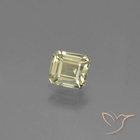 Diasporo de mudança de cor amarelo natural 0,85ct, corte esmeralda, VVS-VS