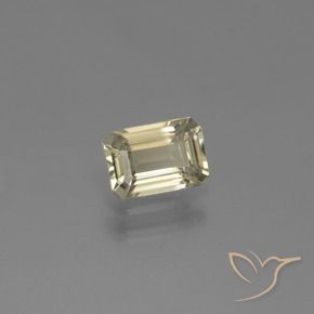 Diásporo com mudança de cor Amarelo Terroso Natural 0.88ct, Corte Octógono / Esmeralda, VVS-VS