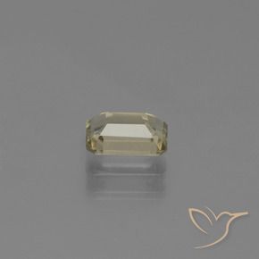Diásporo com mudança de cor Amarelo Terroso Natural 0.88ct, Corte Octógono / Esmeralda, VVS-VS