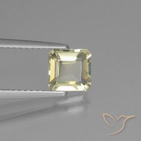 Diásporo com mudança de cor Amarelo muito claro Natural 1.03ct, Corte Octógono / Esmeralda, VVS-VS