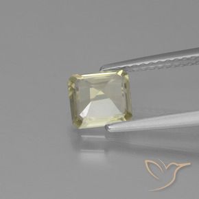 Diásporo com mudança de cor Amarelo muito claro Natural 1.03ct, Corte Octógono / Esmeralda, VVS-VS