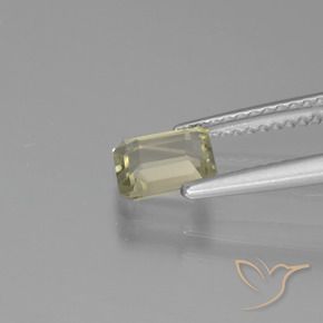 Diásporo com mudança de cor Amarelo muito claro Natural 0.79ct, Corte Octógono / Esmeralda, VVS-VS