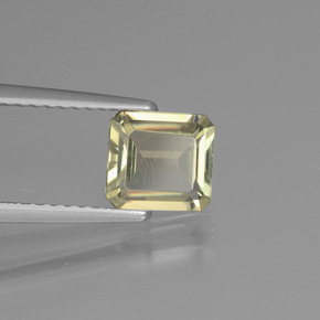 Diasporo de mudança de cor amarelo natural 1,15ct, corte esmeralda, VVS-VS