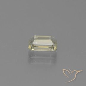 Diásporo com mudança de cor Amarelo Muito Pálido Natural 0.98ct, Corte Octógono / Esmeralda, VVS-VS
