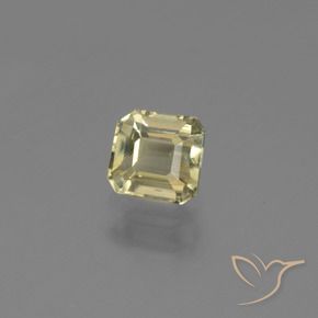 Diásporo com mudança de cor Amarelo muito claro Natural 0.86ct, Corte Octógono / Esmeralda, VVS-VS