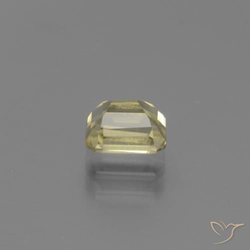 Diásporo com mudança de cor amarelo bege Natural 0.96ct, Corte Octógono / Esmeralda, VVS-VS