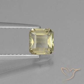 Diásporo com mudança de cor Luz amarela Natural 0.85ct, Corte Octógono / Esmeralda, VVS-VS