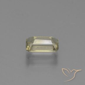 Diásporo com mudança de cor amarelo suave Natural 0.90ct, Corte Octógono / Esmeralda, VVS-VS