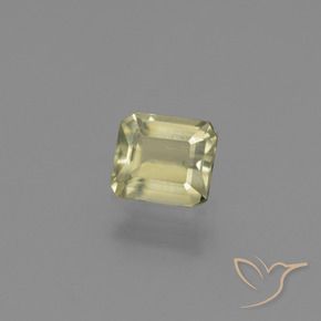 Diásporo com mudança de cor amarelo suave Natural 0.81ct, Corte Octógono / Esmeralda, VS