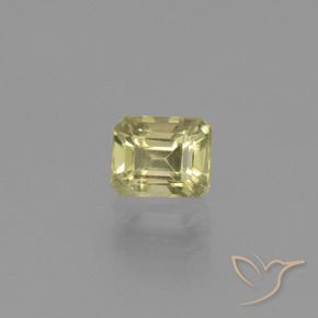 Diásporo com mudança de cor Luz amarela Natural 0.87ct, Corte Octógono / Esmeralda, VS