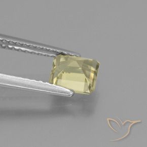 Diásporo com mudança de cor Amarelo claro Natural 0.97ct, Corte Octógono / Esmeralda, VS